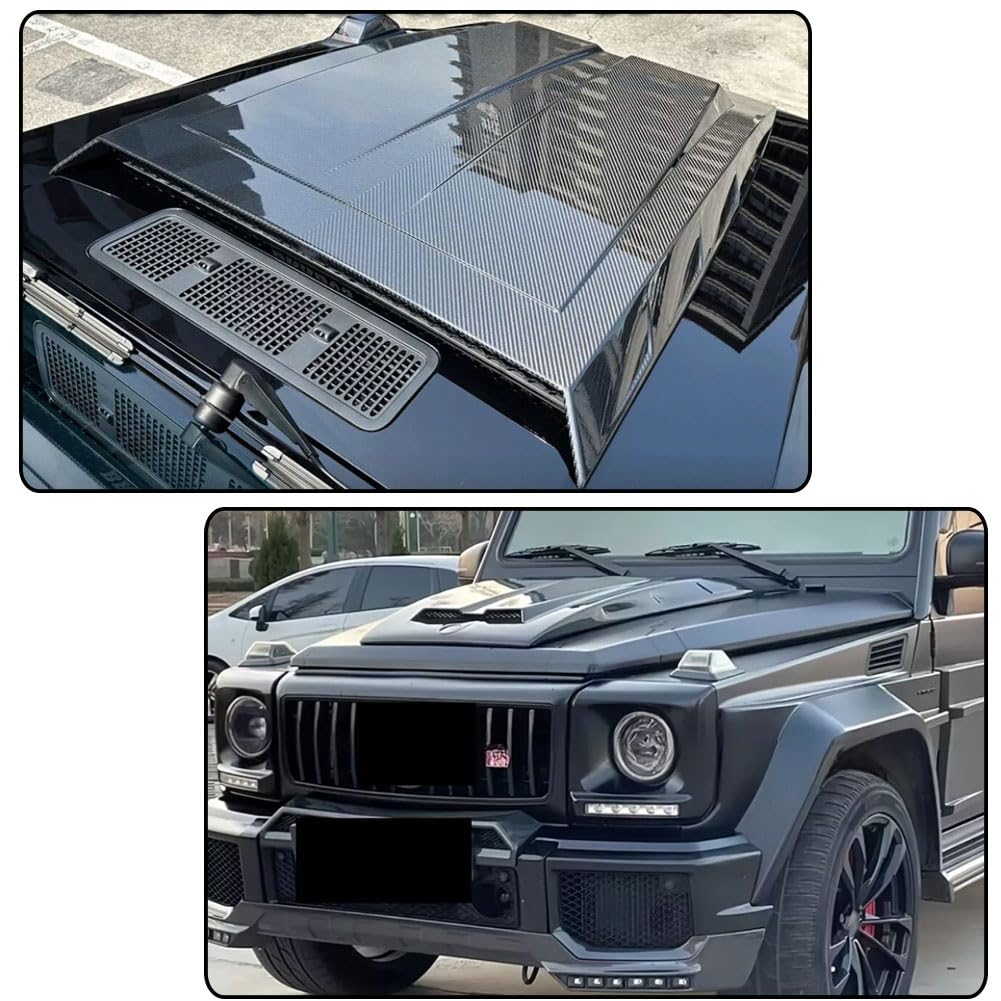 MCARCAR KIT Real Carbon Fiber Engine Hood Cover for Mercedes Benz G-CLASS W463 G500 G550 G55 G63 AMG SUV 2004-2018 Engine Valve Cover Bonnet Hood Kit Factory Outlet