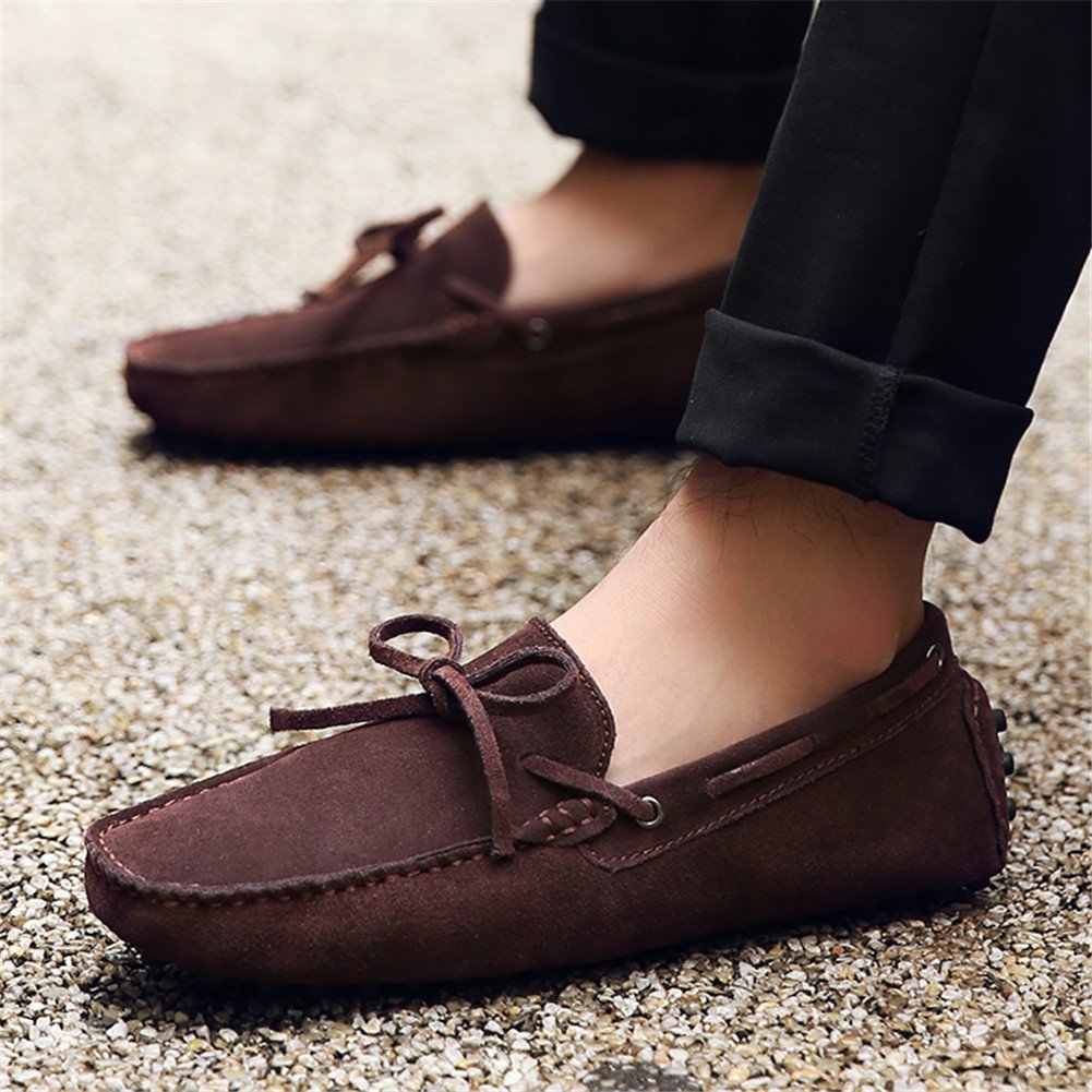 Herren Weich Wildleder Fahrschuhe Halbschuhe Handgefertigt Moccasin Slippers Große Größe