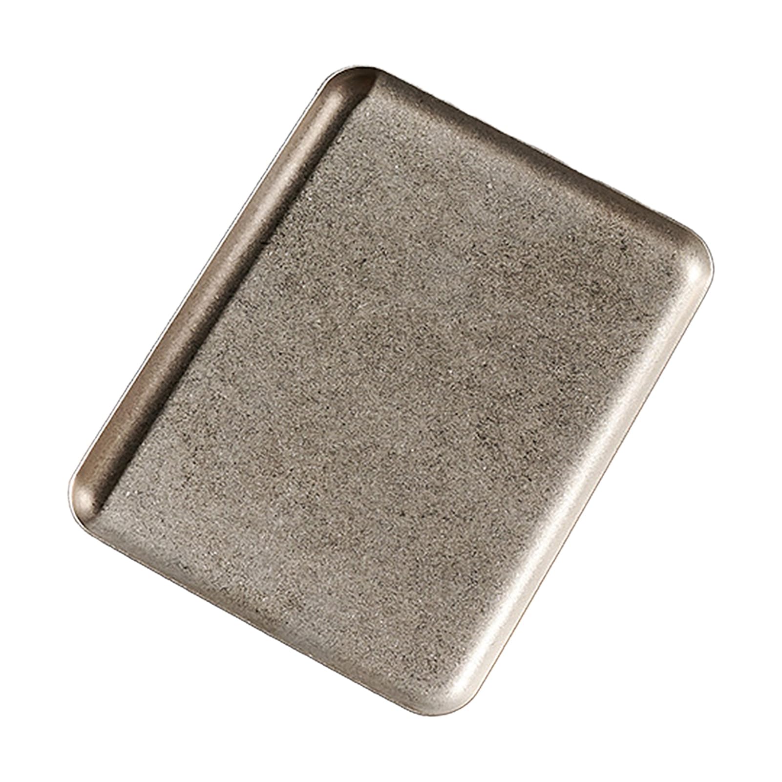 Vintage Square Food Plate Stainless Steel Platter for Steak Desserts Cake Serving Tray Dishwasher Safe Dinnerware for Home