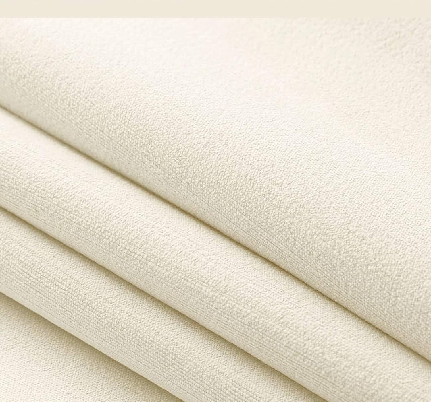 Curtains Blackout Bedroom 2 Panels Set 63 inch Long, Chenille Blackout Curtain Eyelets Double Sided Solid Color Window Treatments for Living Room Cream White, 38 x 63 Inch