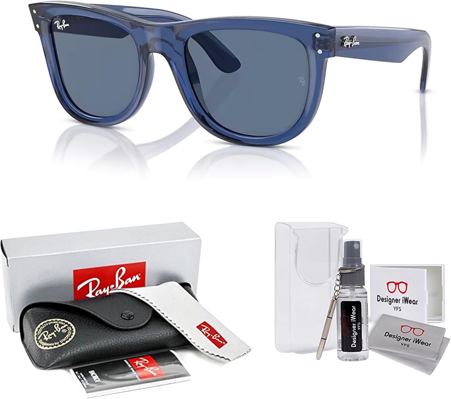Ray-Ban Wayfarer Reverse RBR0502S Square Sunglasses for Men for Women +BUNDLE with ACCESSORY EYEWEAR KIT - Image 2
