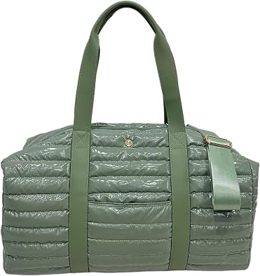 lemonbella Patricia Puffer Cassie Weekender | Quilted Bag - Stylish Travel Duffle | Fits Under Seat | Perfect Gym Bag