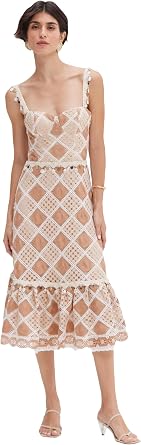 Bossa Crochet Corset Midi Dress