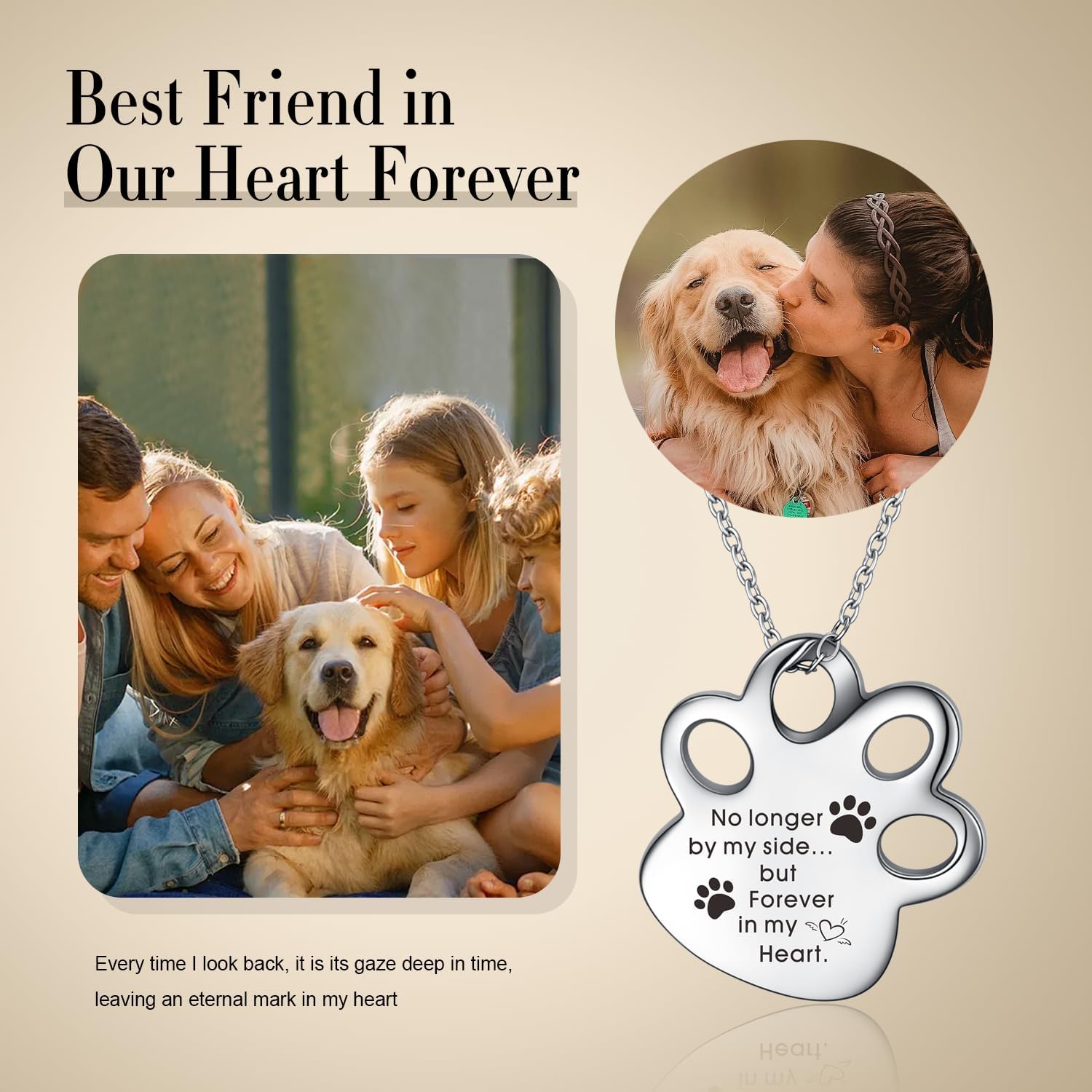 Urn Necklace for Ashes Paw Cremation Jewelry Urn for Ashes Stainless Steel Memorial Locket Ashes Necklace for Women