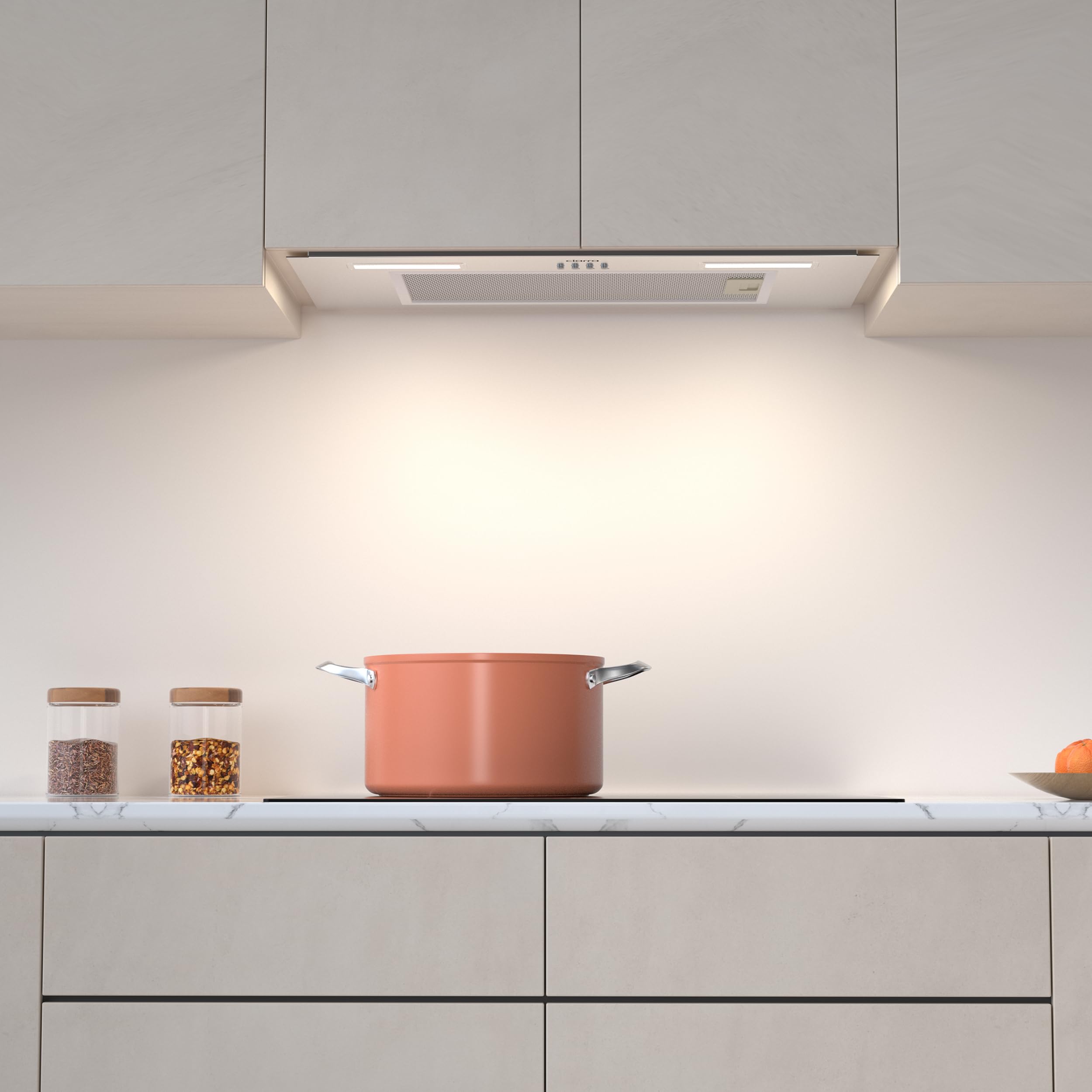 CIARRA CBCS6926A A+++ Einbau Dunstabzugshaube 60 cm 650 m³/h Abluft LED-Beleuchtung 3 Leistungsstufen mit Aktivkohlefilter