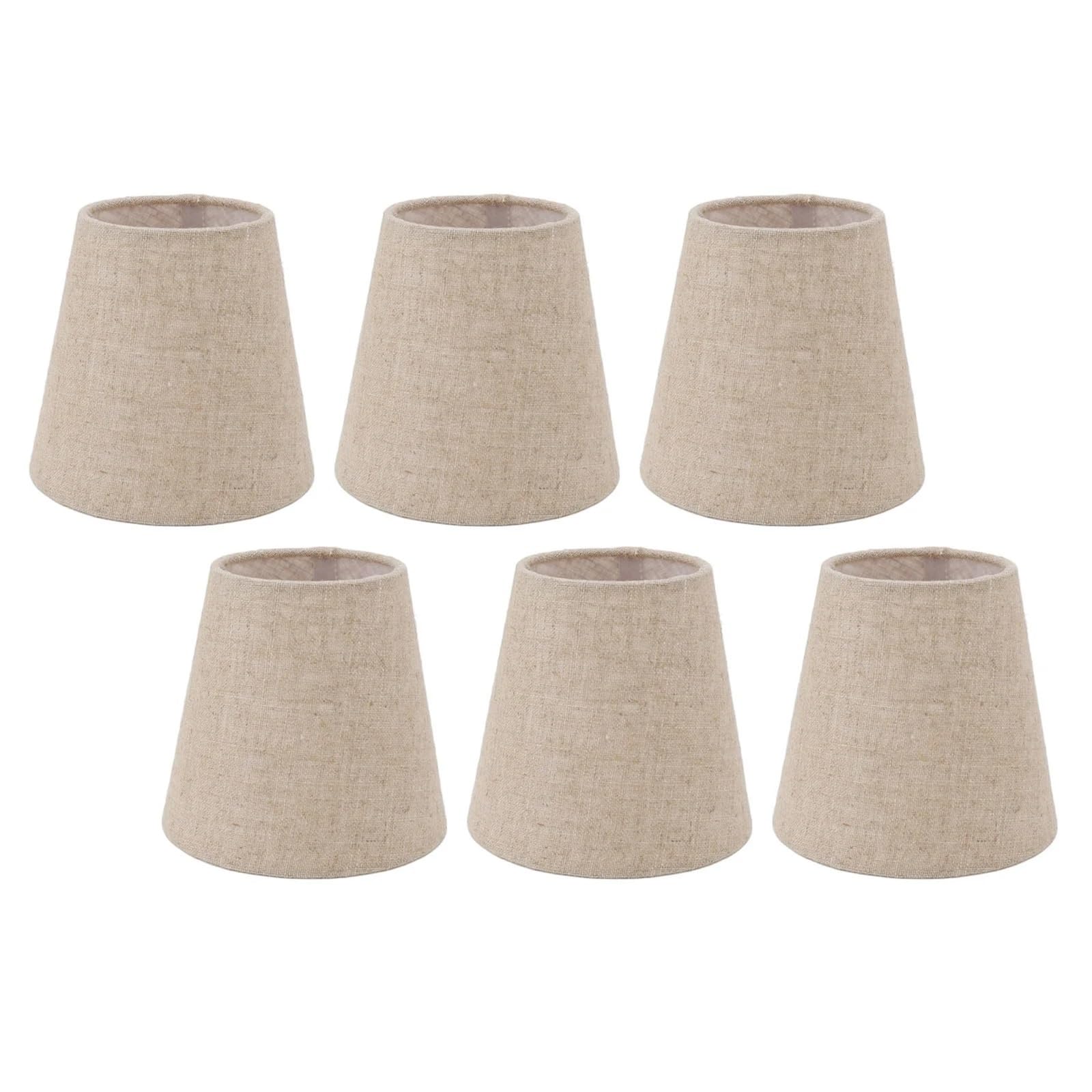 Abat Jour Lampe Table Abat-jour à clipser en tissu de lin for ampoules bougie, accessoires d'éclairage pour Lampe de Table