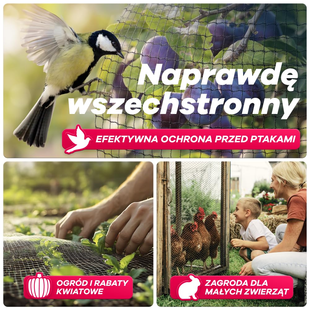 GEROBUG Siatka na staw o drobnych oczkach, 5 x 2 m, odporna na warunki atmosferyczne i promieniowanie UV, siatka chroniąca przed ptakami, siatka przeciw ptakom, siatka chroniąca przed liśćmi