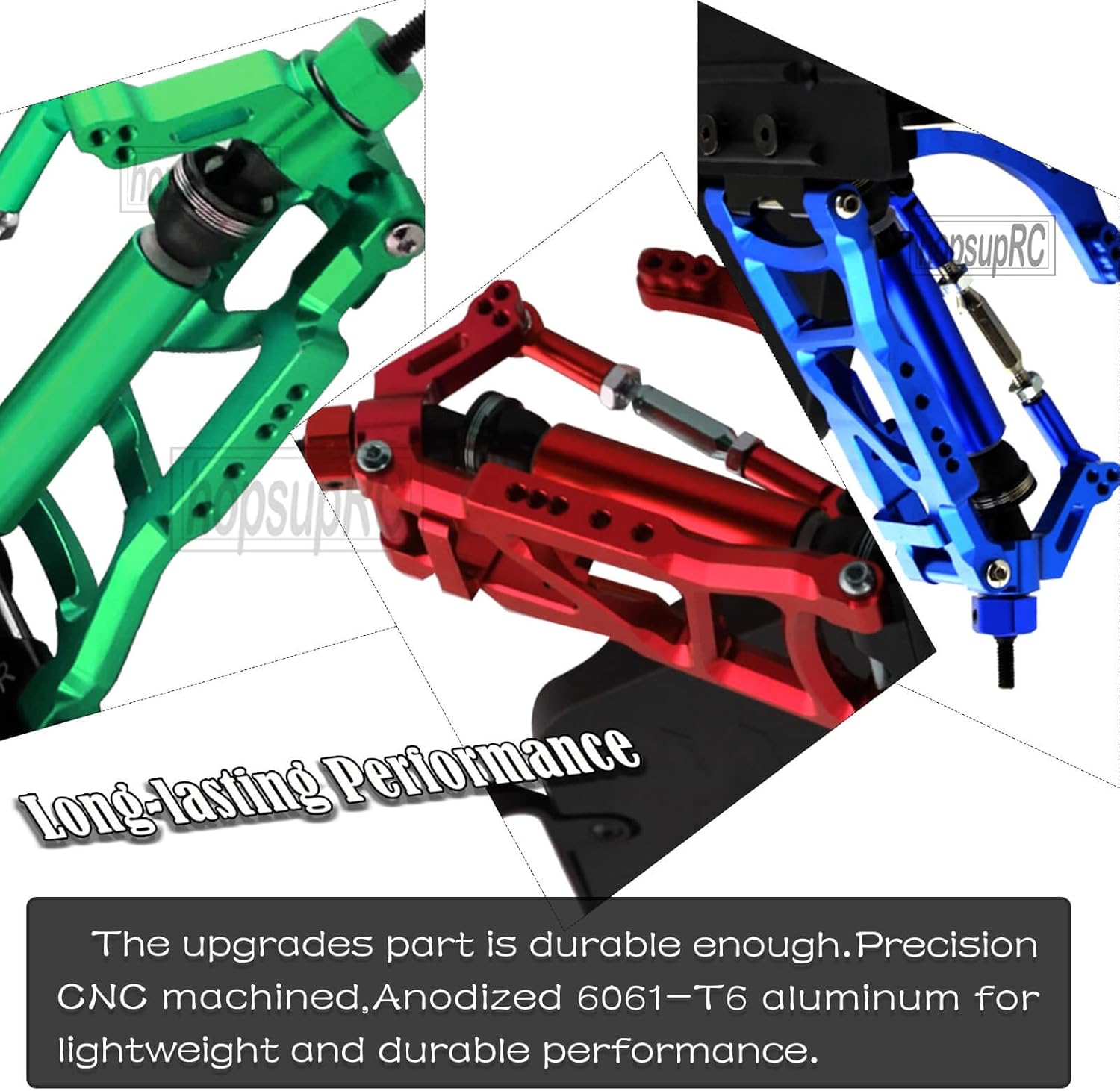 RC Alloy Front Rear Suspension Arm Upgrades Part for 1/10 Rusltler 2WD VXL,Caster Block,Steering Blocks,Rear Stub Axle Carriers,Shock Tower,Steering Bellcranks,Front Bulkhead,Blue