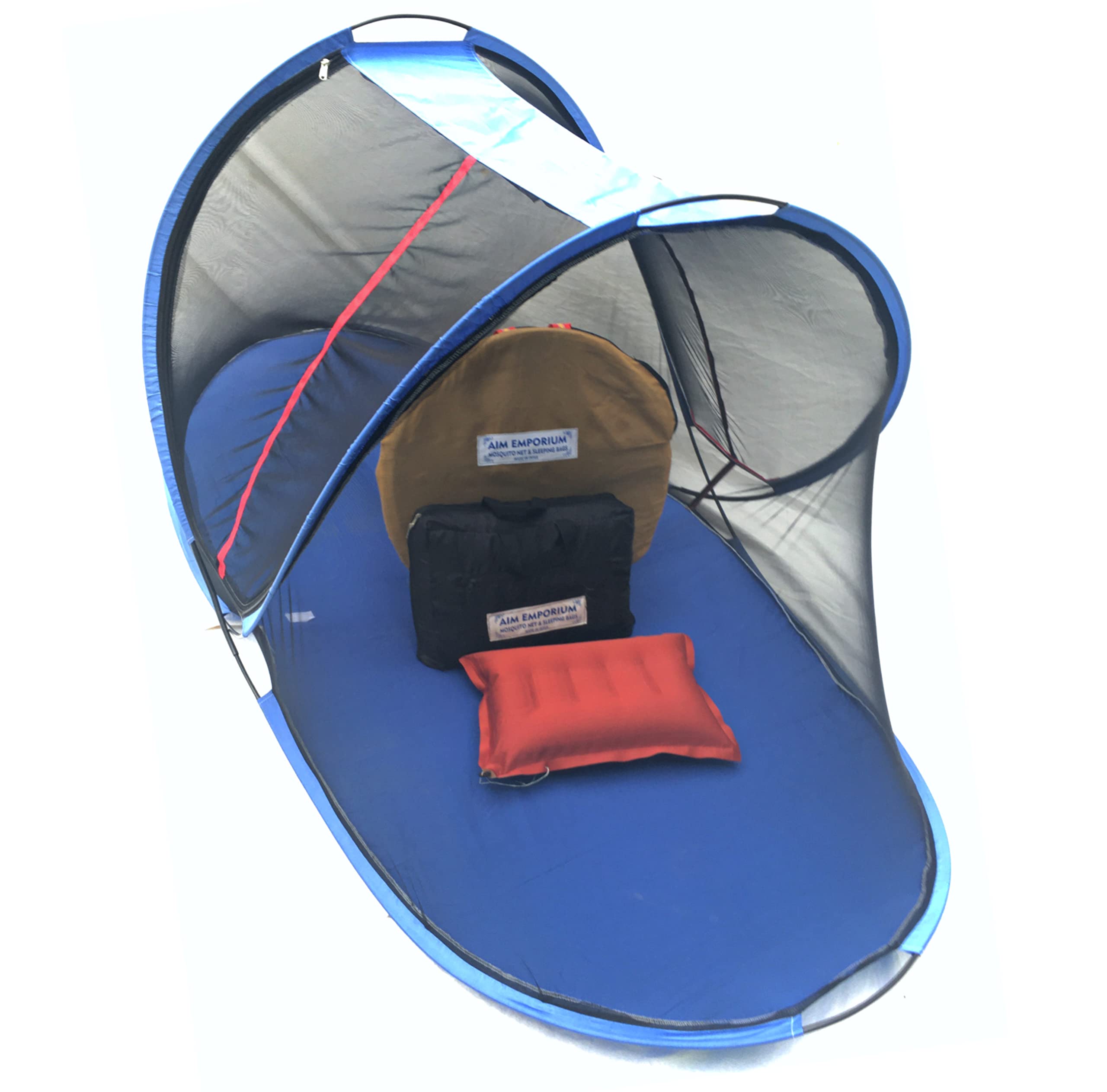 Aim Emporium Single Bed Foldable Mosquito Net for Adults Black Color with Base (Large Size 210 x110 x90 cm) with Sleeping Bag Attach Bag and Air Pillow Comfortable for up to 6ft Height (B0B4SYZ74N) Amazon Price History, Amazon Price Tracker