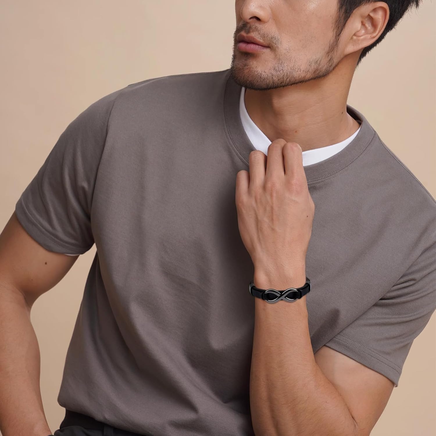 VGWON Mens Infinity Knot Bracelet, Christmas Gift for Him To My Man/Son/Dad Leather Bracelet I Love You Mens Bracelet Mens Birthday Gift Boyfriend Husband Couple - Image 6