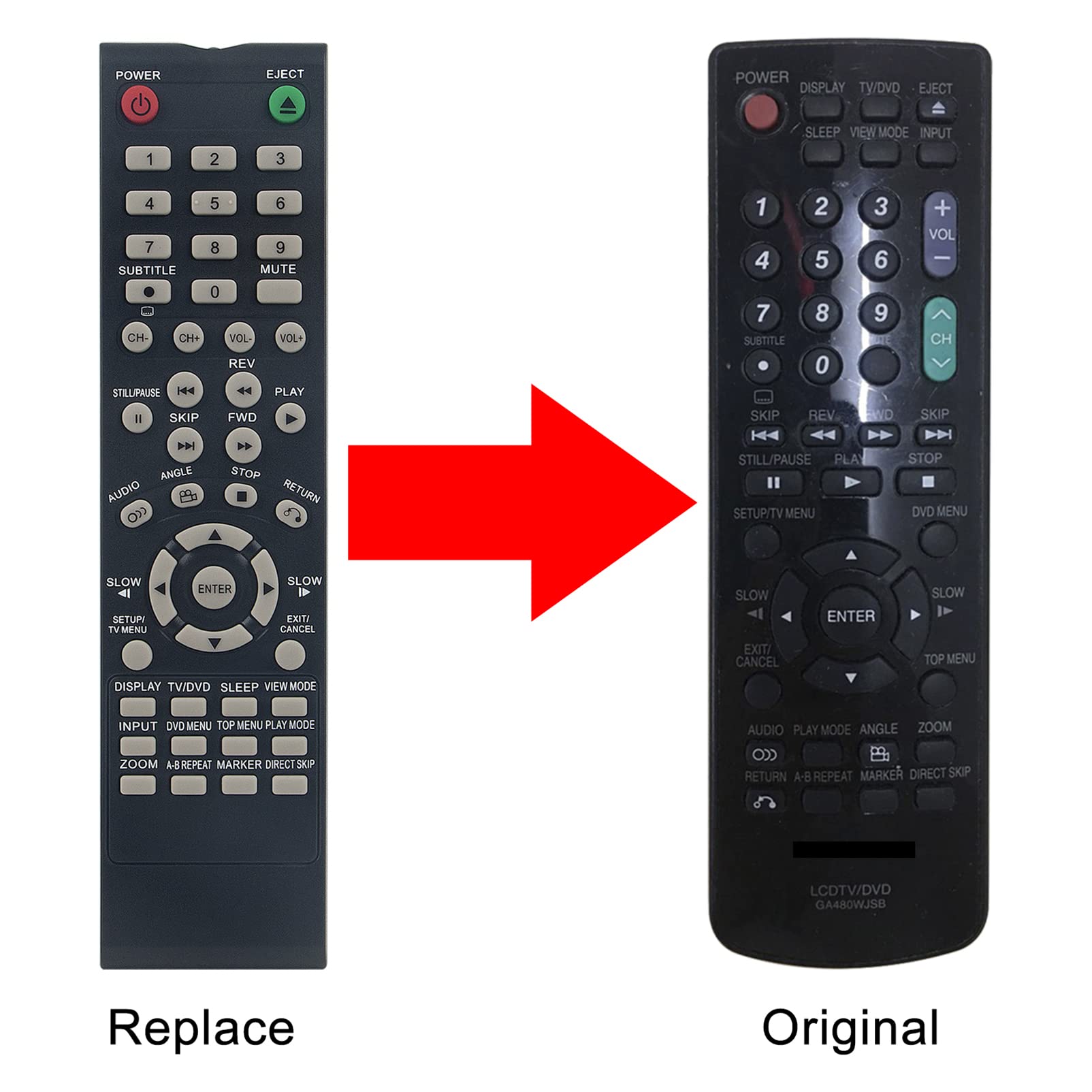 Amazon.com: GA480WJSB Replacement Remote Control Compatible