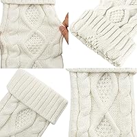 Vista 6 de Medias tejidas para Navidad, color tinto, verde y marfil