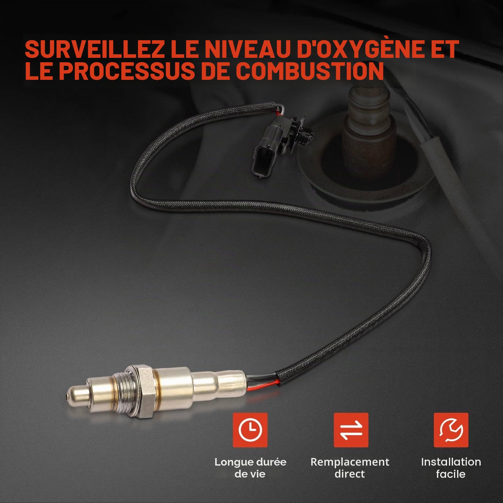 Frankberg Système d'échappement Sonde lambda Sonde à oxygène Arrière | A4535422200; Compatible avec: M.e.g.a.n.e IV Hatchback B9A/M/N, Fortwo Cabriolet 453, Talisman LP, Vesta
