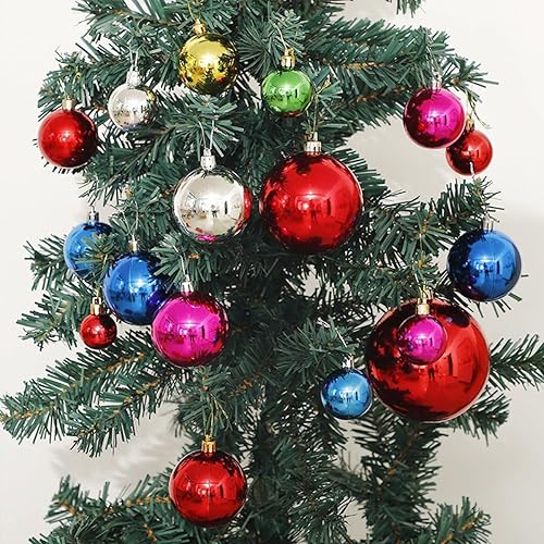 Miniatura 6 de Bolas de Navidad de 24 quilates de 1.575 in, decoración esencial para árbol de Navidad, decoraciones de Navidad inastillables, decoración de Navidad