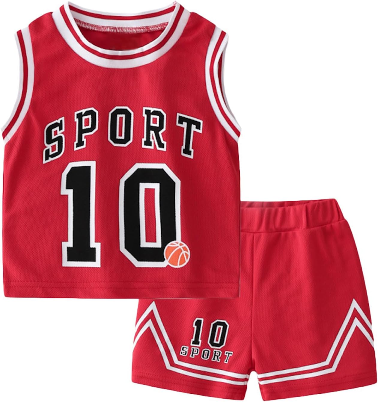 Toddler Baby Boys Basketball Jersey Outfit Toddler Kids Sports Shorts Set Summer Clothes