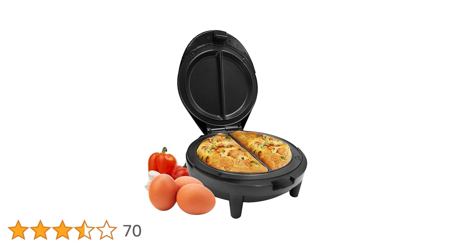 GEEPAS Dual Omelette Maker XL | Non-Stick Deep Fill Cooking | FindTheDeal