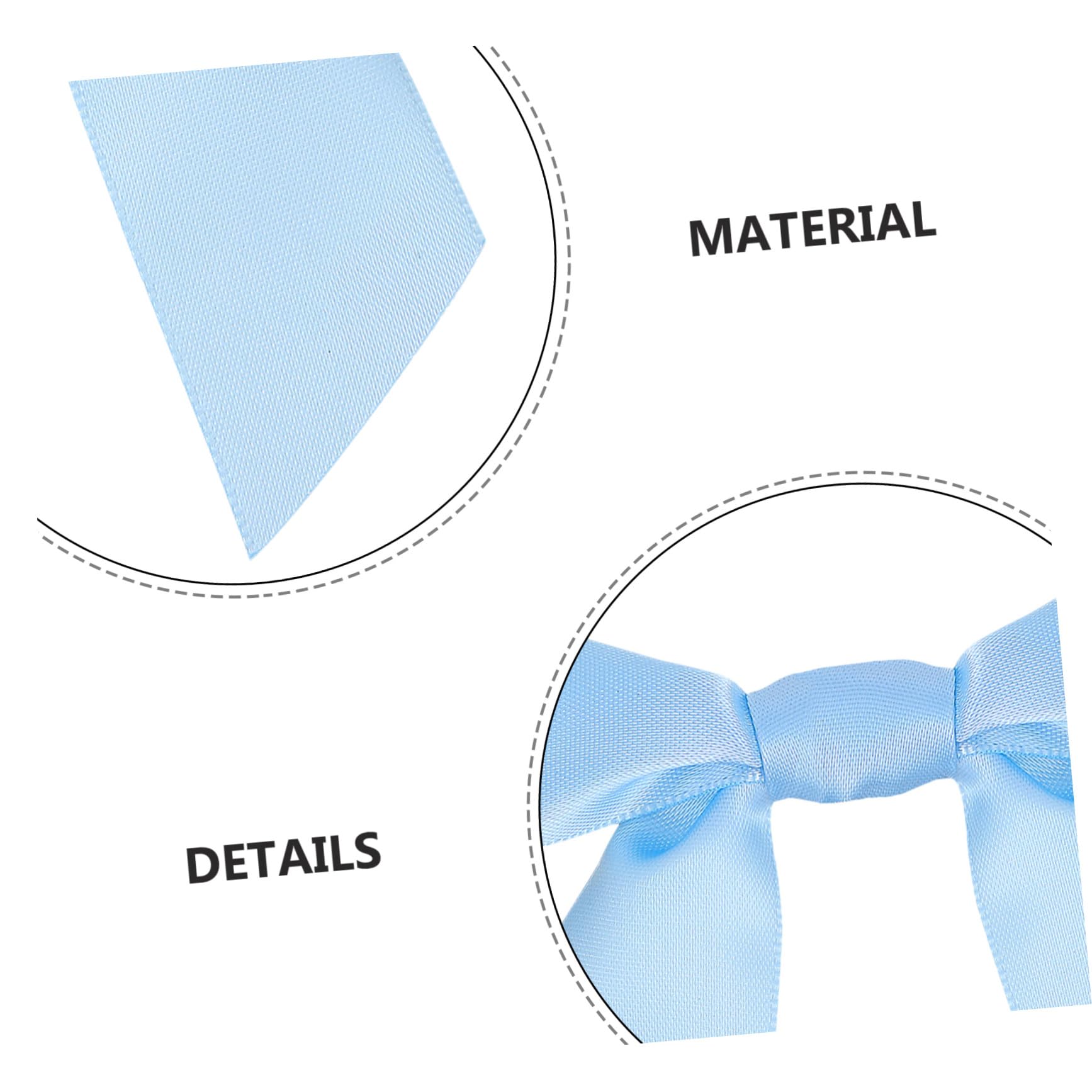 100 Pezzi Fiocchi Pre-legati Azzurri con Filo Twist per Sacchetti Regalo Nastri Decorativi per Confezioni Feste e Artigianato