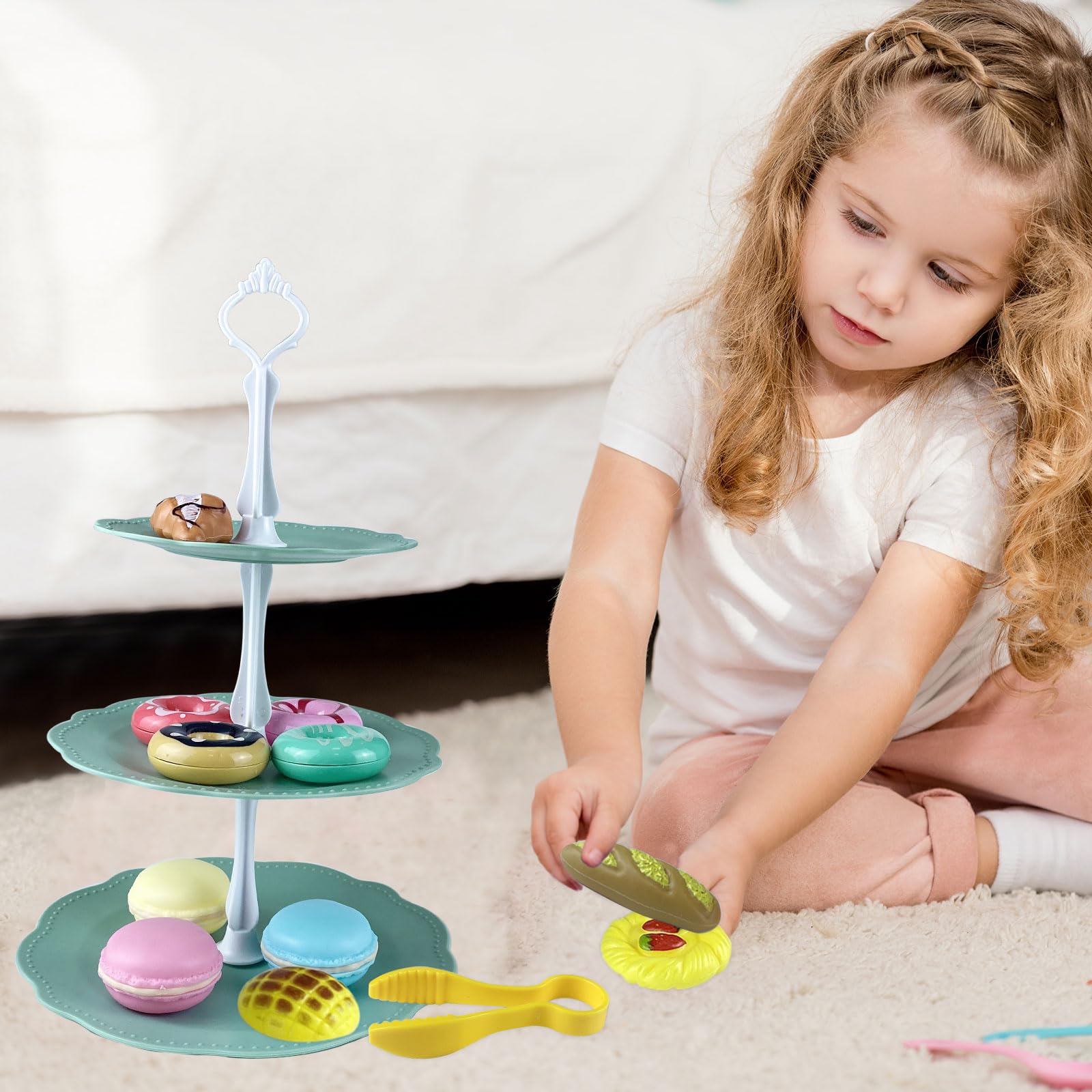 Jouet à Dessert avec support à gâteaux, dinette pour enfants, speelgoed, nourriture Jouet à Dessert avec support à gâteaux, dinette pour enfants, speelgoed, nourriture