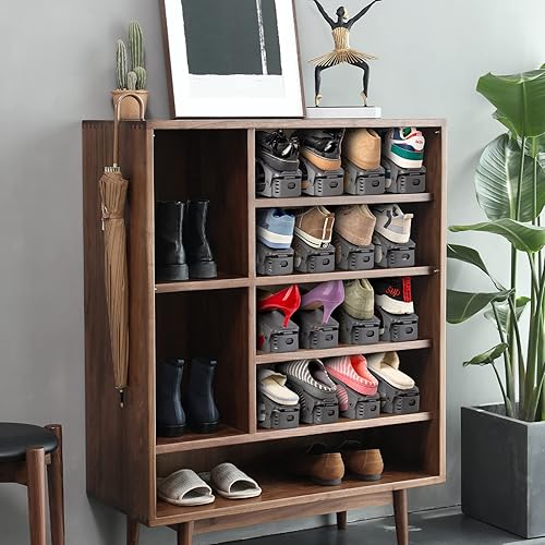 Miniatura 7 de Neprock Organizador de Zapatos para Clóset, 20 Unidades (Gris)