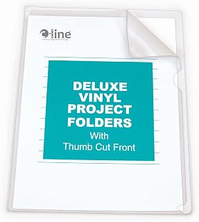 C-Line Deluxe Super Heavyweight Non-Glare Vinyl Project Folders, Letter Size, Clear, 50 per Box (62138)