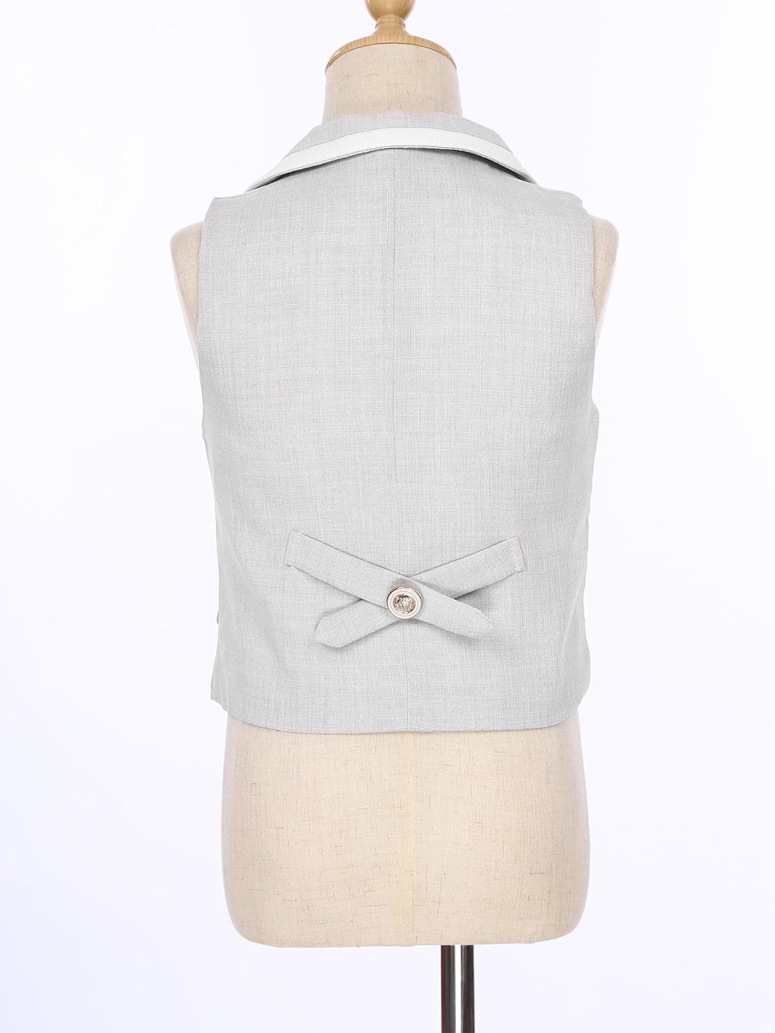 JEYPINMI Kids Boys One Button Single Breasted Formal Suit Vest Top Dressy Waistcoat for Birthday Party Wedding