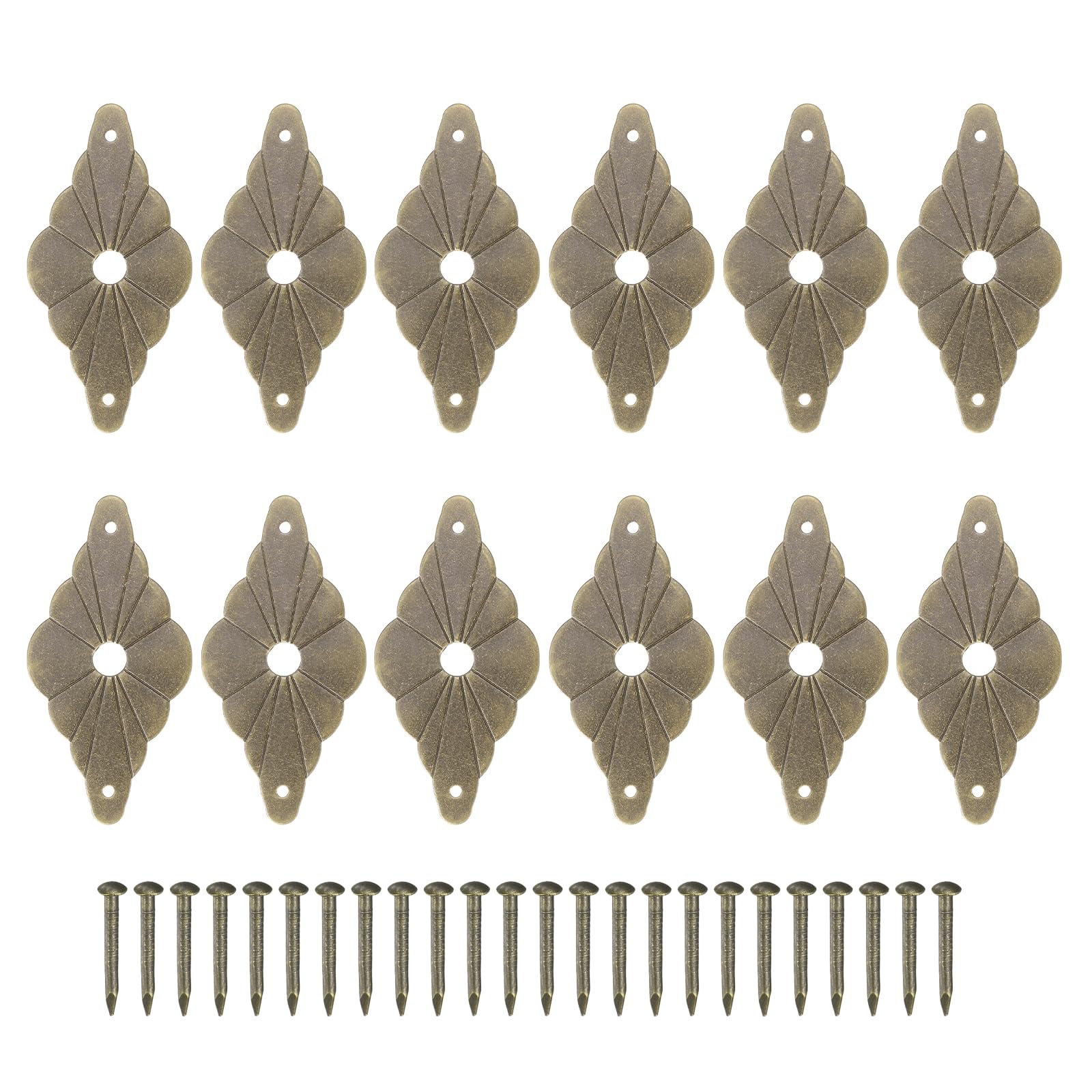 Plaque arrière pour bouton d'armoire en laiton diamant lot de 12