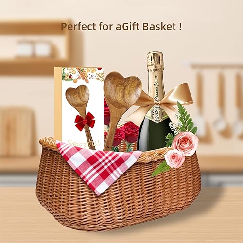 Miniatura 3 de Cucharas de madera con forma de corazón, cuchara de madera en forma de corazón, utensilios de cocina para cocinar con amor, regalos únicos para el