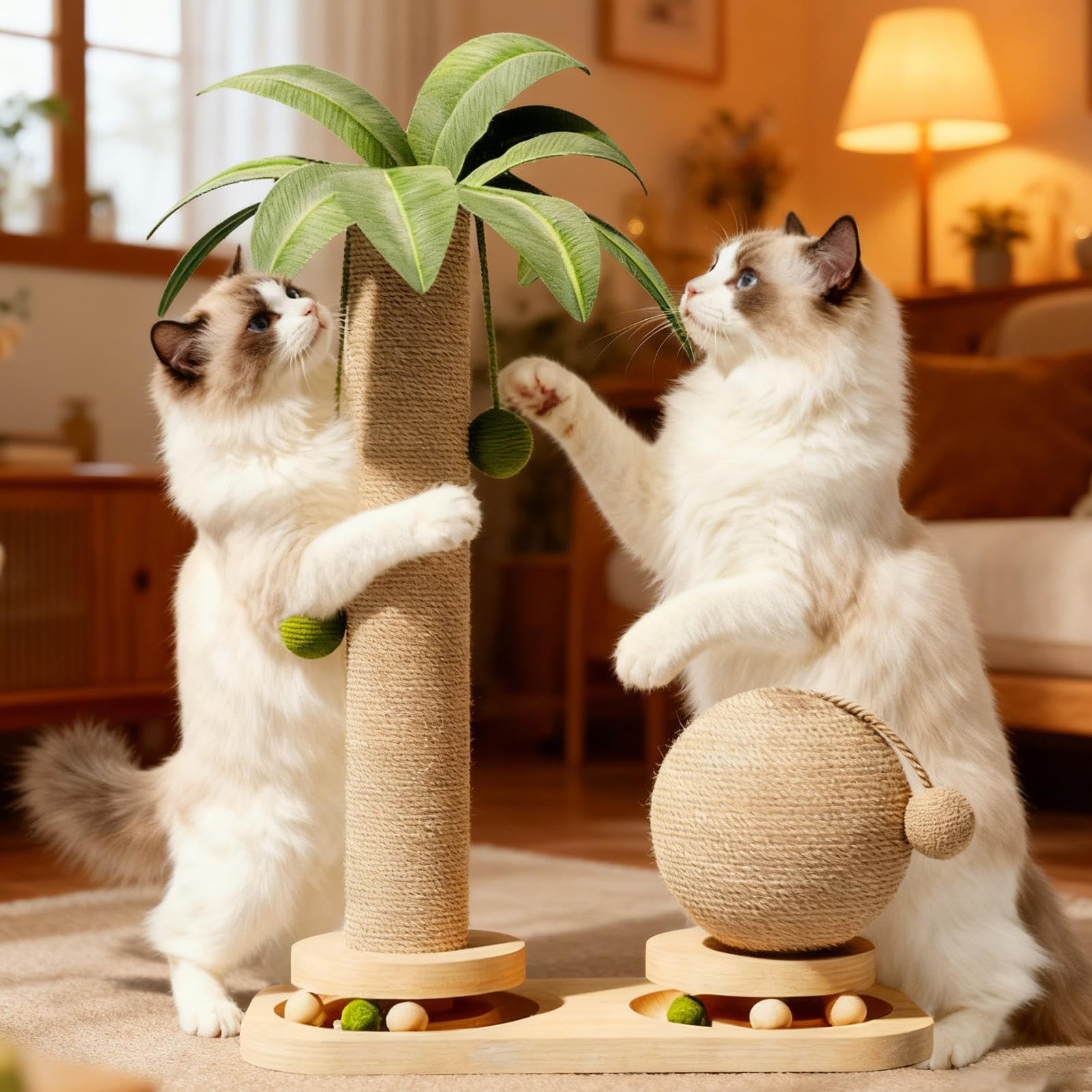 Árbol De Escalada para Gatos Juguete de Poste Vertical para Gatitos | Juguete Torre Árbol Gatos Lindo Familia Amigos Amante Juego Cumpleaños Halloween Exterior Hogar Mascota Gatito