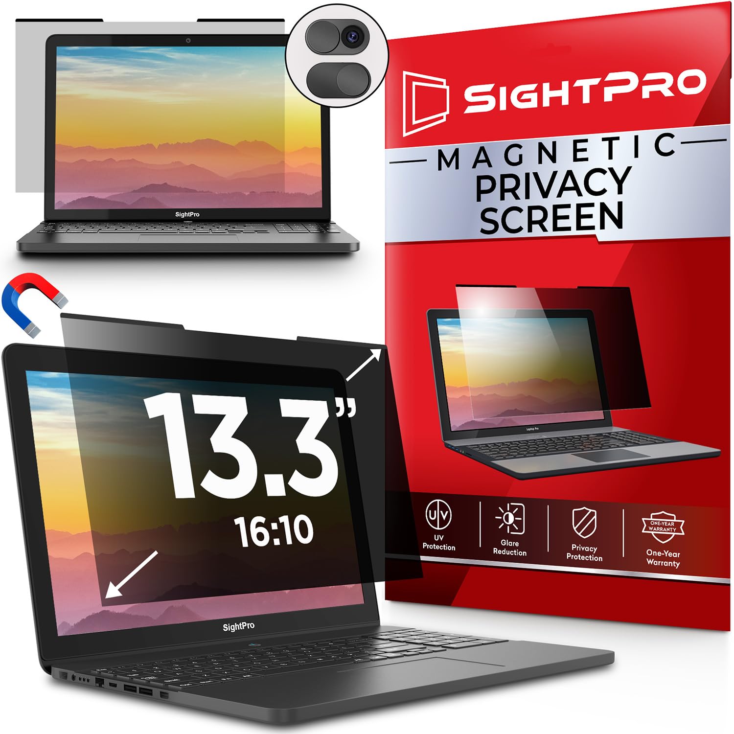 Amazon.com: SightPro Magnetic Laptop Privacy Screen 13.3 Inch 16:10 ...