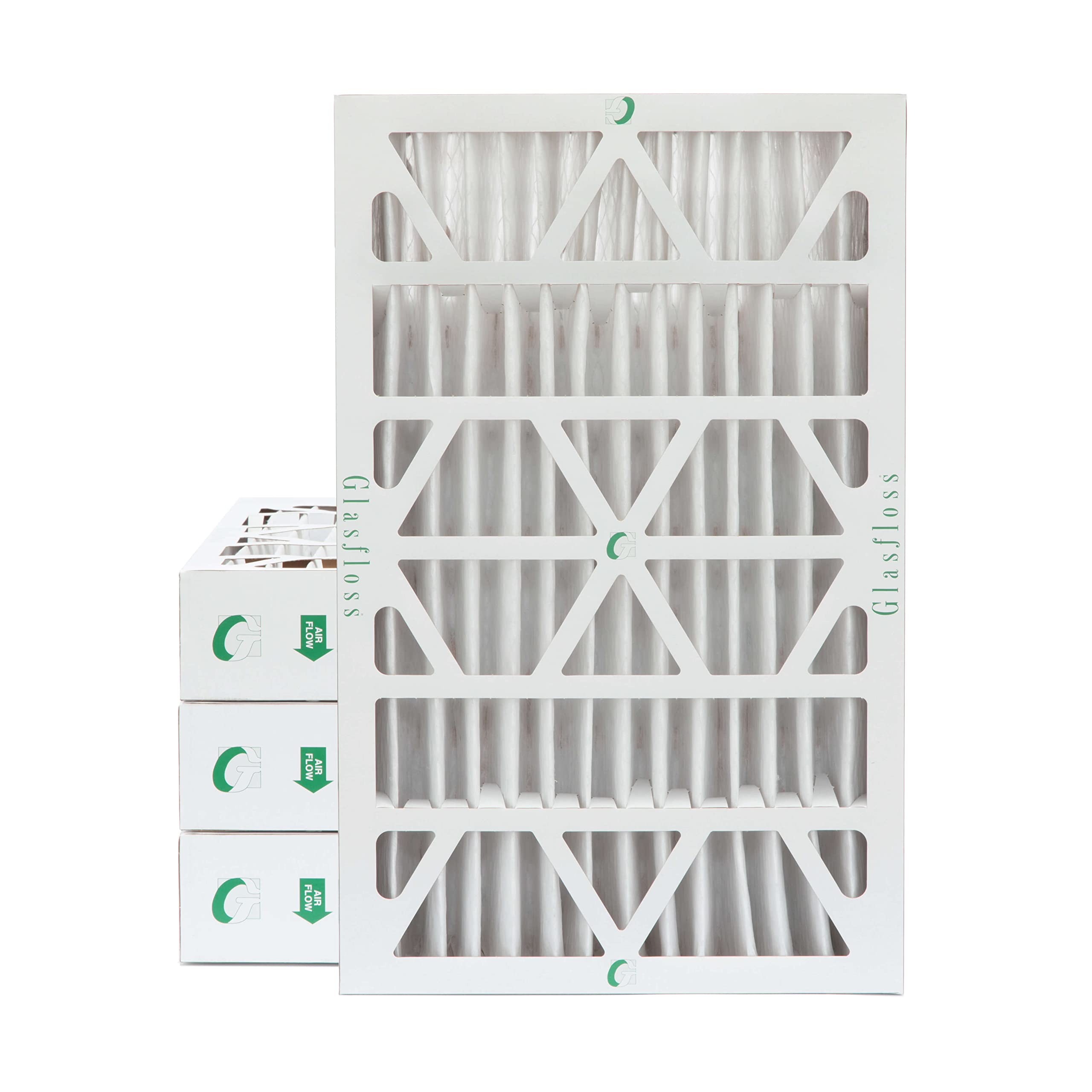 Glasfloss 16x25x4 MERV 10 AC Furnace Air Filters Box of 4