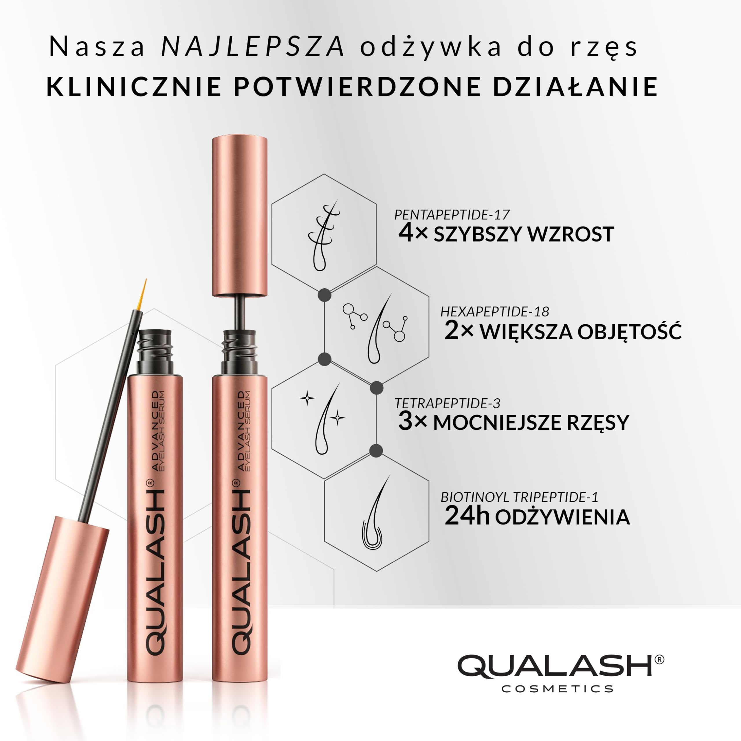 QUA-X CompleX® Serum do rzęs na porost i wydłużenie 3,5 ml Lash Booster