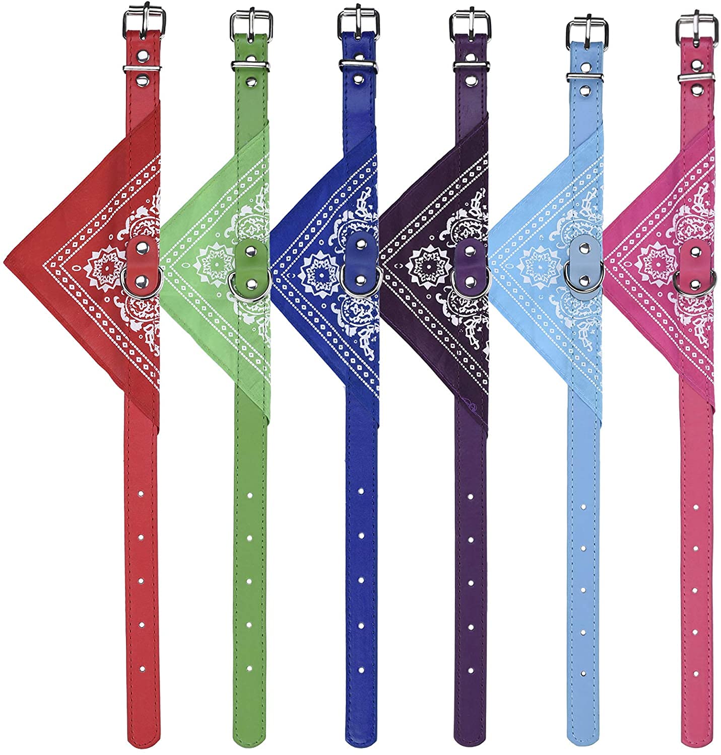 YellowCult 2 Modern Design Pet Collars with Bandana Scarf for Cats, Dogs with Adjustable Buckle [Pack of 2 Random Colors- for Medium Size Pets and Adolescent Dogs] (B09D3NKVQ7) Amazon Price History, Amazon Price Tracker