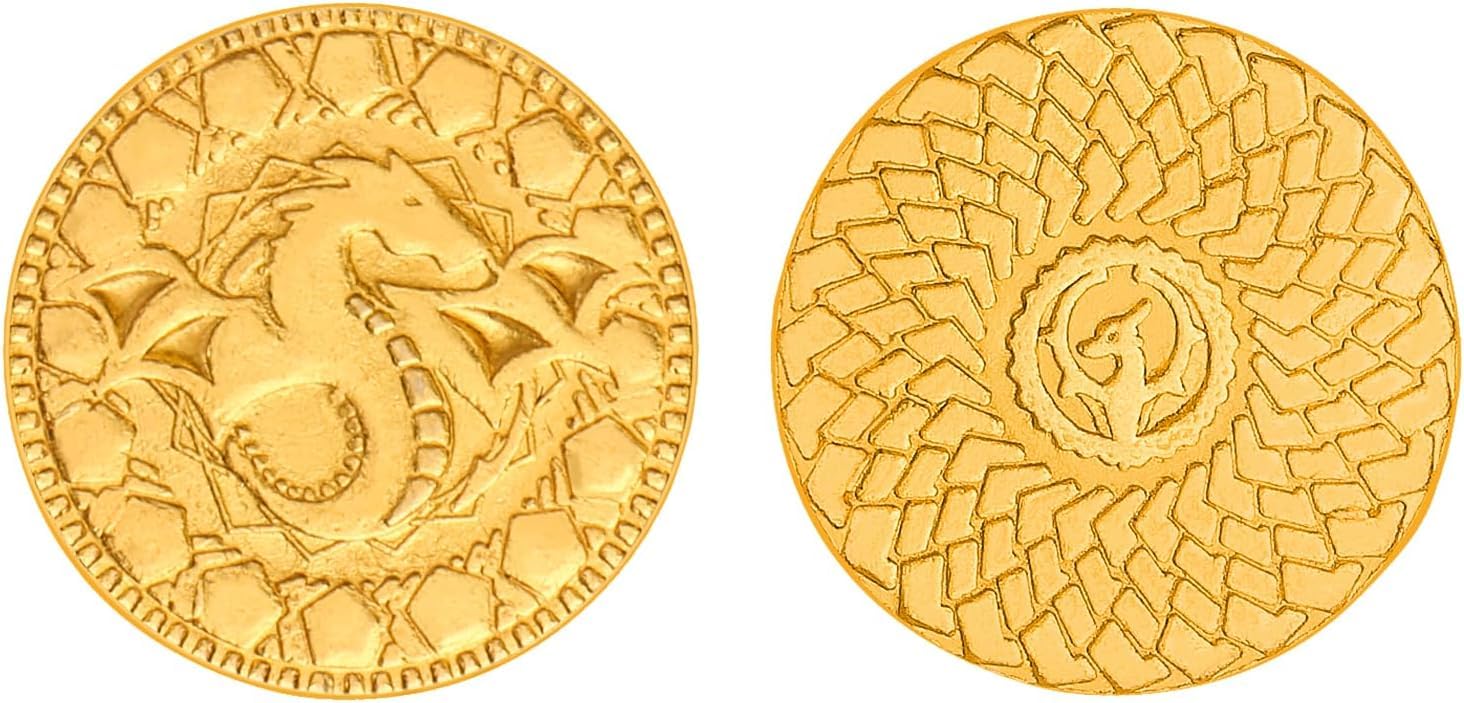 Byhoo 1150 sztuk metalowych monet DND, monety do gry ze złota, srebra i stopu miedzi, nadają się do gier planszowych, odgrywania ról stołowych, dekoracji cosplayu, kolekcjonowania i podarowania