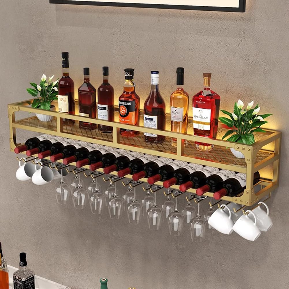 Portabottiglie da parete per bar e hotel, contiene vino, birra e champagne, soluzione elegante