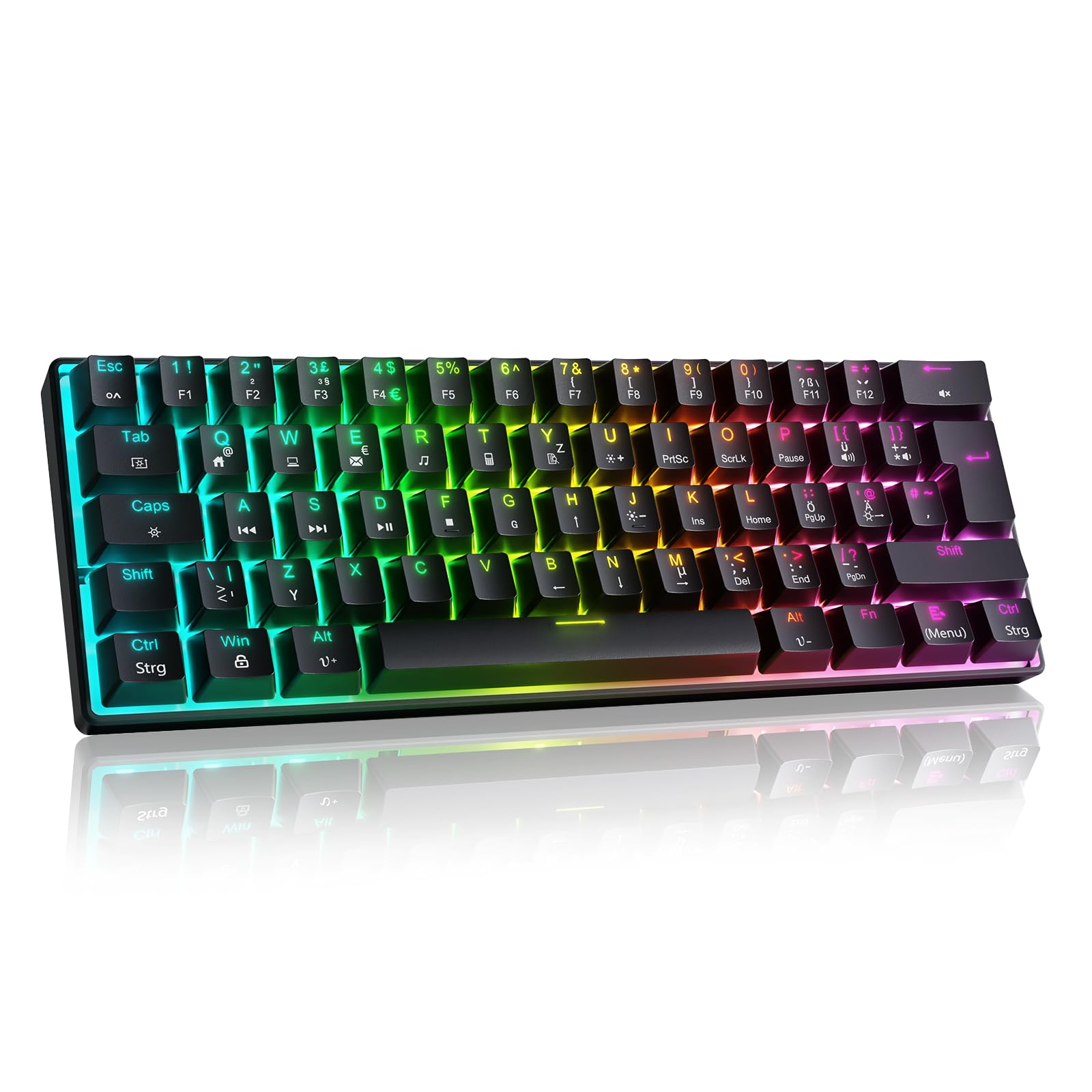 Teclado mecánico Sharkoon SGK50 S4 TKL layout alemán interruptores Kailh Brown
