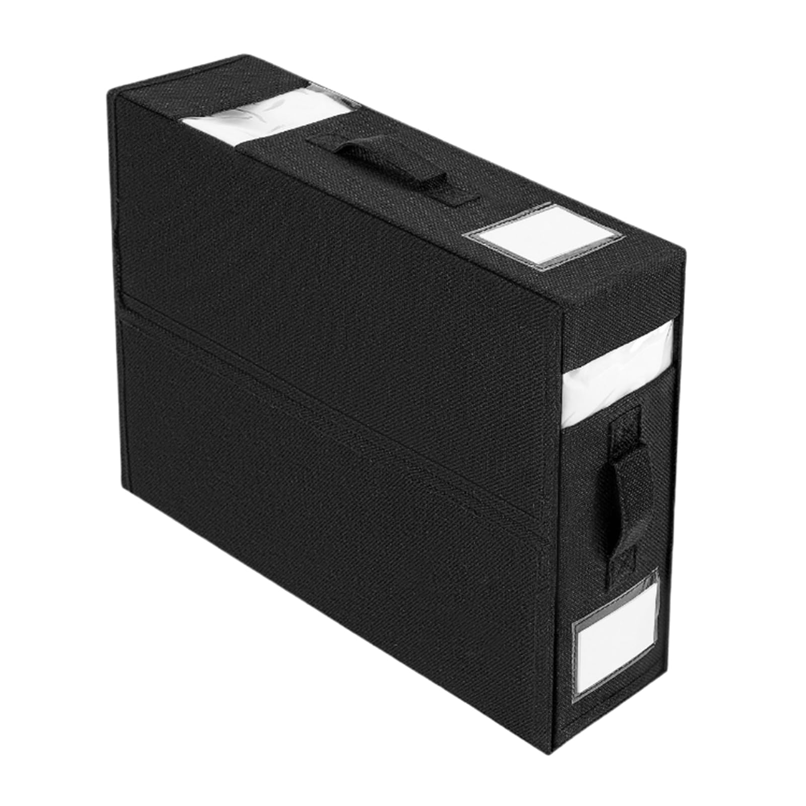 Boîte de rangement draps en tissu noir idéal garde-robe épurée