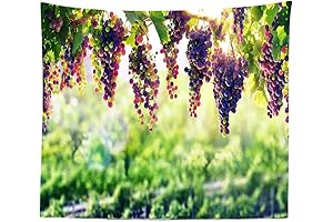 BULOR Embroidered Fruit Tapestry: Captivating Colors for a Rustic Charm