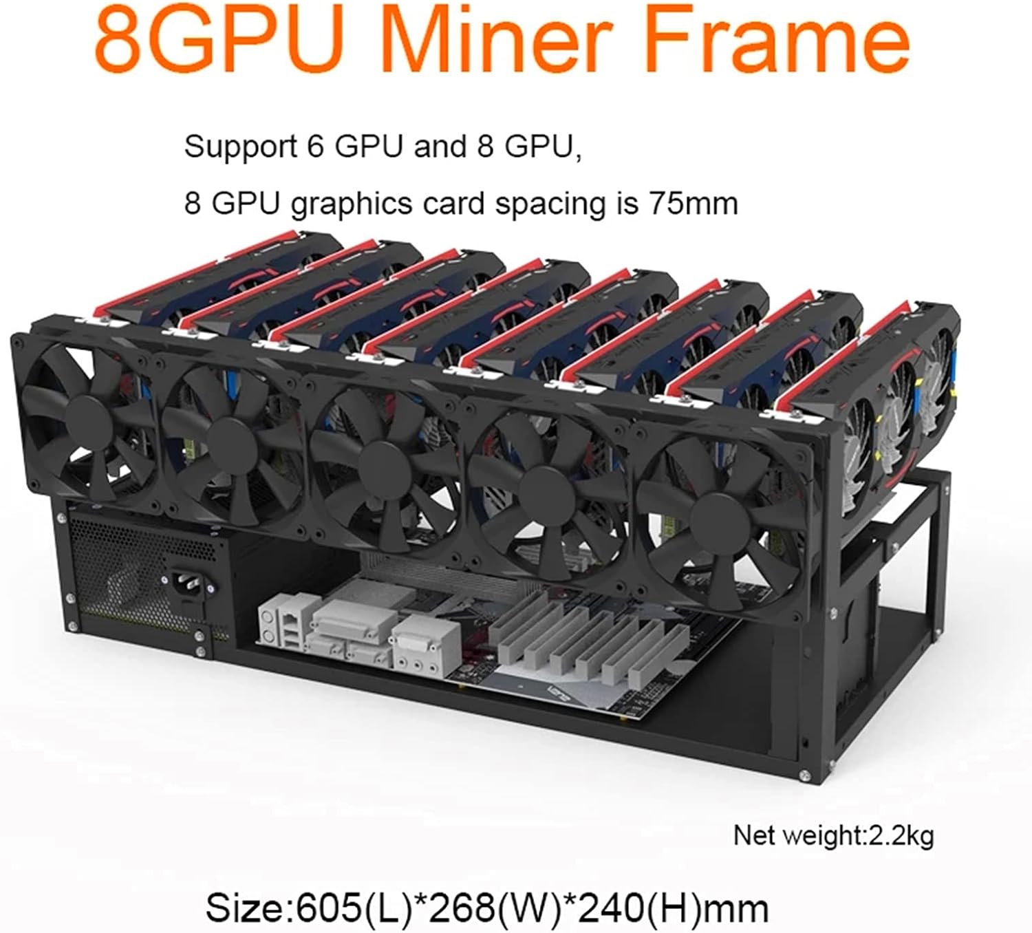 Buy Mlliquea Mining Rig Frame 6 8 Gpu Steel Open Mining Bitcoin Computer Case Rack For Crypto Coin Currency Bitcoin Mining Eth Etc Zec Ether Accessories Tools Frame Only Fans Gpu Is Buy Mlliquea Mining Rig Frame 6 8 Gpu Steel Open Mining Bitcoin Computer Case Rack For Crypto Coin Currency Bitcoin Mining Eth Etc Zec Ether Accessories Tools Frame Only Fans Gpu Is
