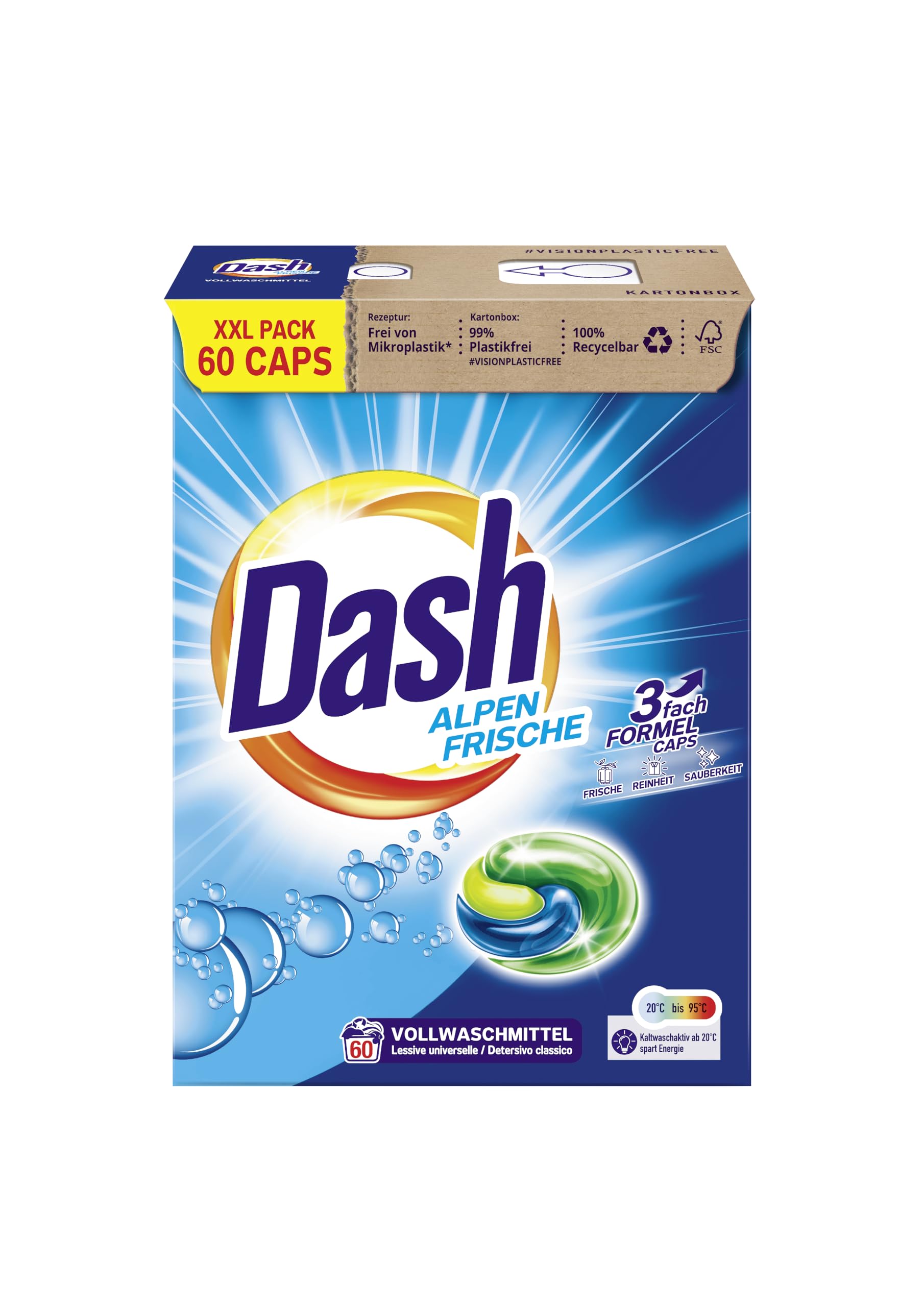 DASH Alpen Frische 3in1 kapsułki do prania 60szt