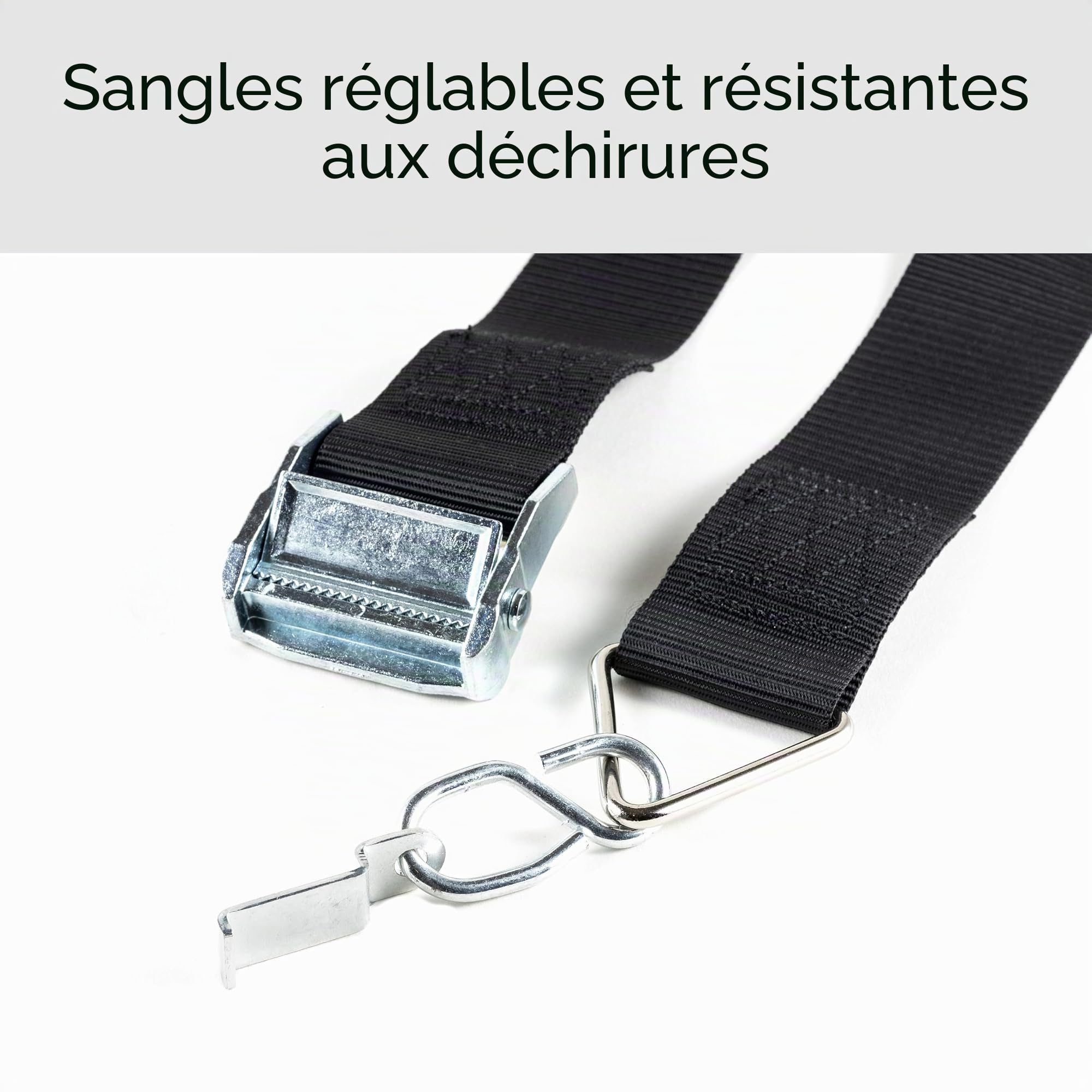 Stormband Kit de protection contre les tempêtes pour auvent et auvent de camping, accessoires de camping-car, 2 piquets, 2 sangles, 2 ressorts
