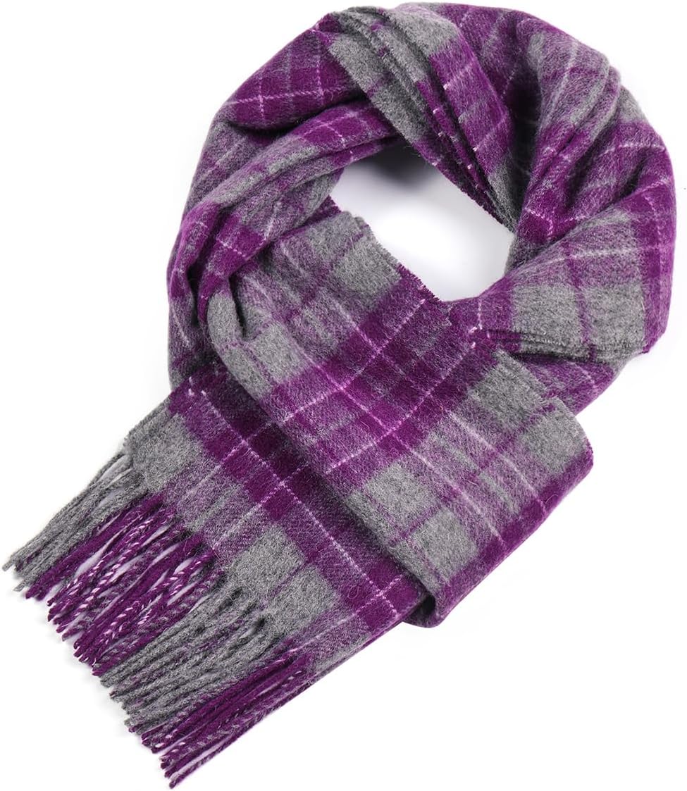 Wool Winter scarf Plaid scarf Soft Warm Tartan checkered Striped Fashion Scarf Classic for Women Men Scarves