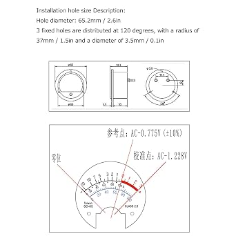 Level Meter Header, HighAccuracy VU Meter Header, for DIY Mixer Recording Studio Home Audio