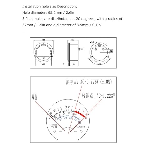 Level Meter Header, HighAccuracy VU Meter Header, for DIY Mixer Recording Studio Home Audio