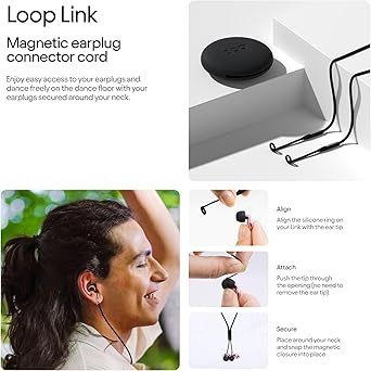 Loop Earplugs Experience Link Bundle Loop Experience 2 (2-Pack) + Loop Link | Reusable Ear Plugs for Concerts, Live Events, Festivals, Motorcycles, Noise Sensitivity & More | 18 dB Noise Reduction