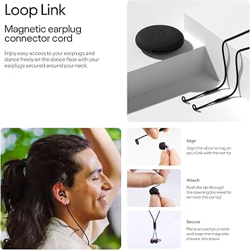 Loop Earplugs Experience Link Bundle – Loop Experience 2 (2-Pack) + Loop Link | Reusable Ear Plugs for Concerts, Live Events, Festivals, Motorcycles, Noise Sensitivity & More | 18 dB Noise Reduction