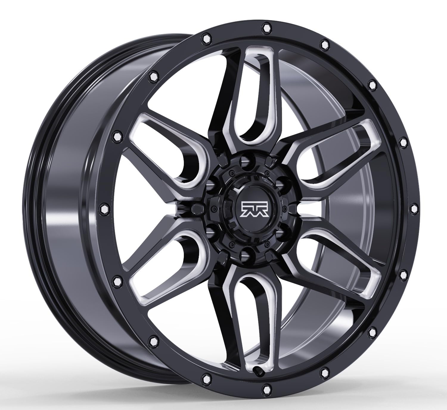 Amazon.com: 20x9 Mudder Trucker MT317 Barrier Gloss Black Milled 