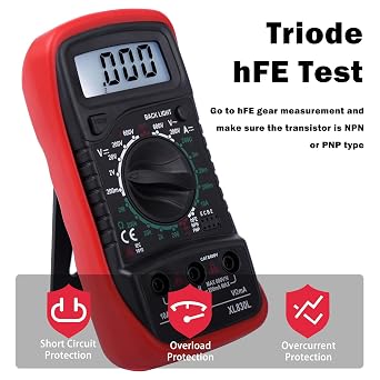 Digital Multimeter Portable Tester, Aeyytoe Professional AC Current Voltage Detector, Multi Tester Ammeter Voltmeter Ohm Voltage Tester, 3 in 1 Multimeter for Electrician XL830L