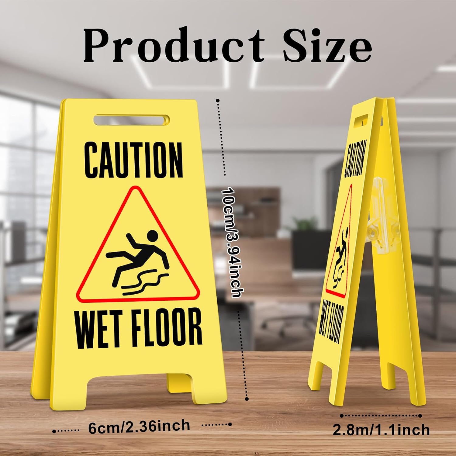 Wet Floor Warning Office Decor Funny Home Office Gifts for Women Men Manager Coworkers Boss Christmas Desk Decorations Valentines Day Appreciation Gifts White Elephant Gifts image 2