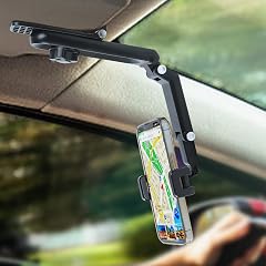 XEFINAL Sun Visor Phone Holder 360 Rotatable Rearview Phone Holder Cell Phone Holder for Car Sun Visor Perfectly