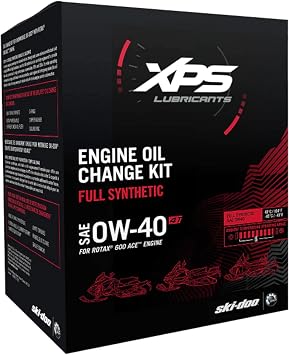 Ski-Doo OEM 4T 0W-40 Synthetic Oil Change Kit Rotax 600 ACE, 779253, 9779253